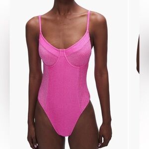 NWT Good American Pink Swimsuit